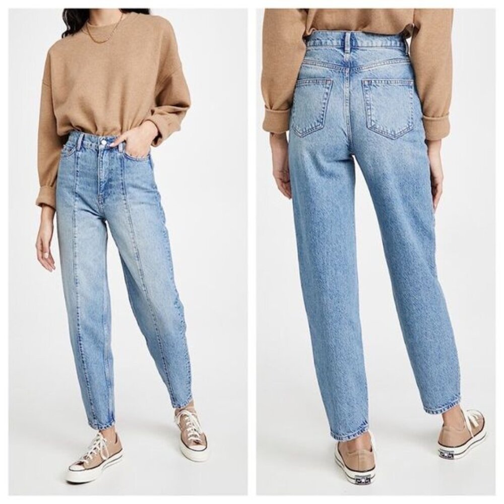 Reformation Womens Kris Relaxed Curve Seamed Jean in Montauk size 23 NWT